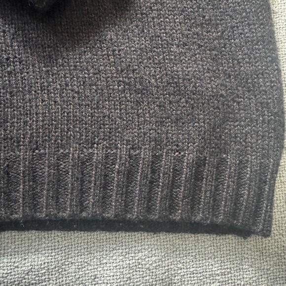 Pal Zileri Sport Italian Alpaca & Merino Brown Knit Sweater with Velvet Panels - Picture 10 of 16
